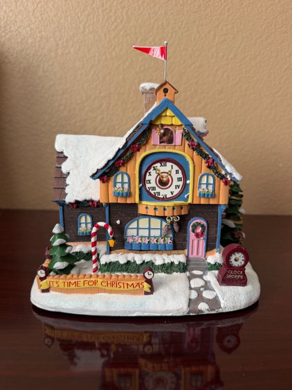 Hawthorne Village Rudolph Christmas Town Clock Shop Lighted Building w/COA No Bo